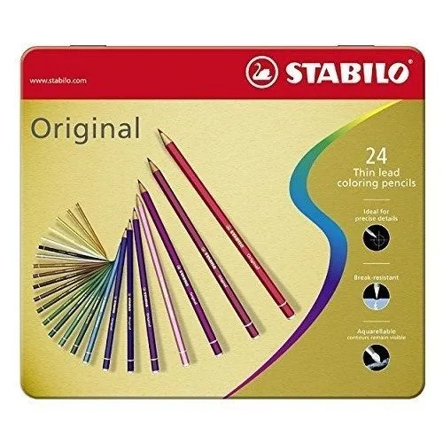 STABILO ORIGINAL METAL BOX OF 24 PCS — image 1