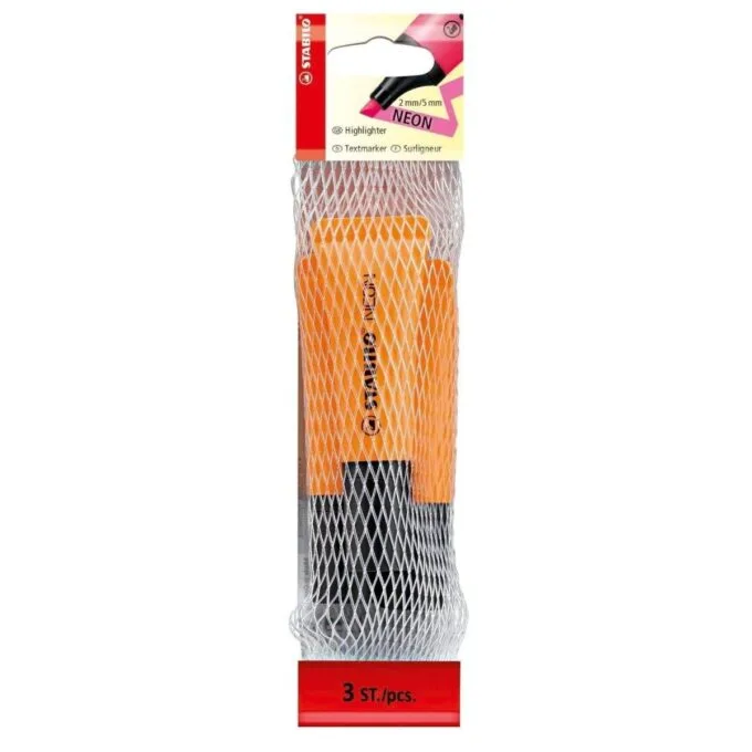 STABILO NEON 3 PCS ORANGE — image 1