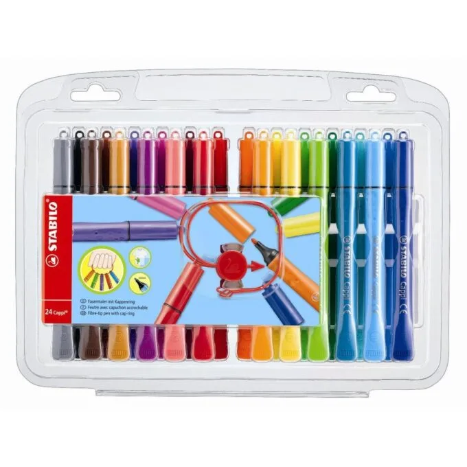 STABILO 24 CAPPI FIBRE-TIP PENS WITH CAP RING — image 1