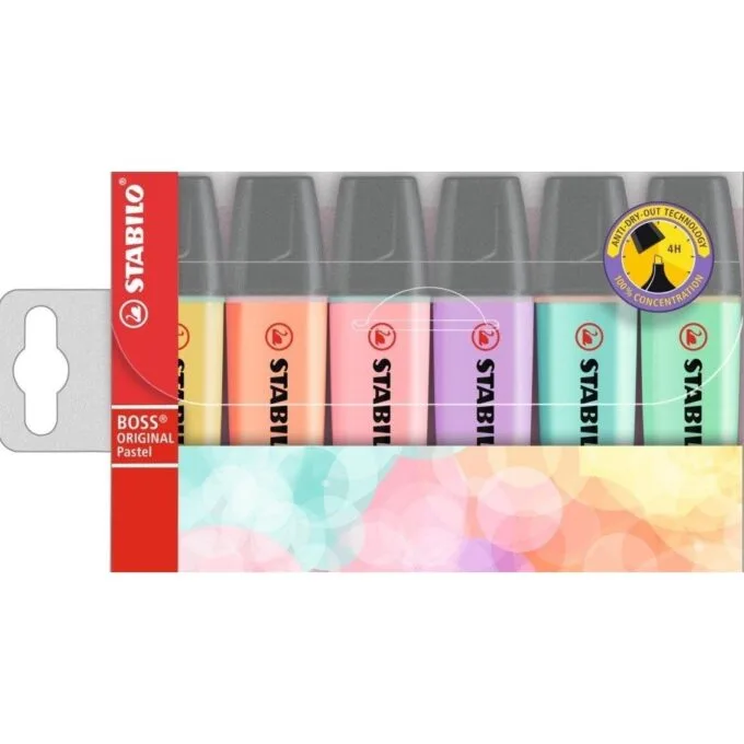 STABILO BOSS ORIGINAL PASTEL WALLET OF 6 PCS — image 1