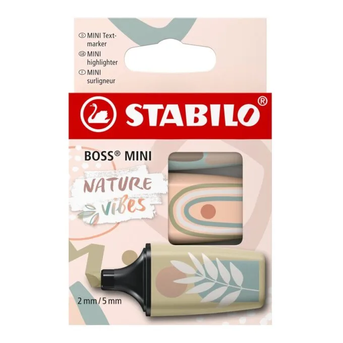 STABILO BOSS MINI NATURE VIBES CARDBOARD WALLET OF 3 PCS — image 1