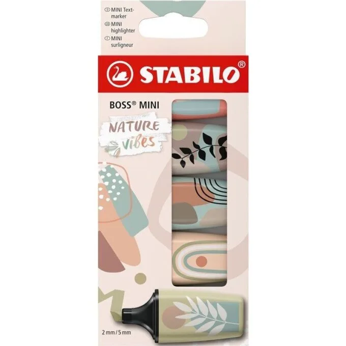 STABILO BOSS MINI BY NATURE VIBES CARDBOARD WALLET OF 5 PCS — image 1