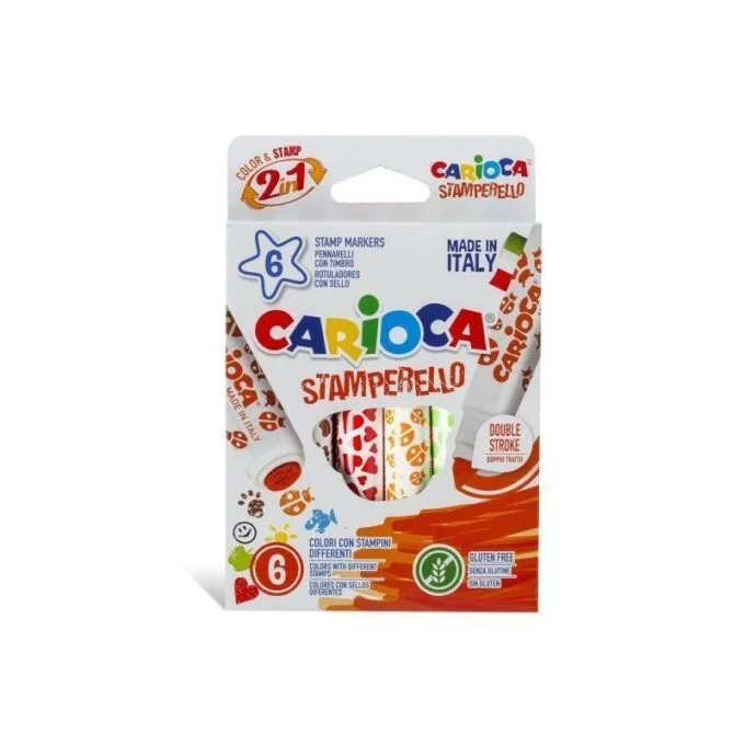 CARIOCA STAMP MARKERS 6 PCS — image 1