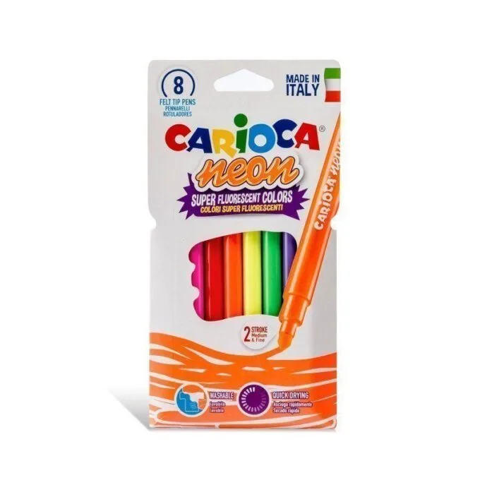 CARIOCA NEON FLUORECENT COLORS WALLET OF 8 PCS — image 1