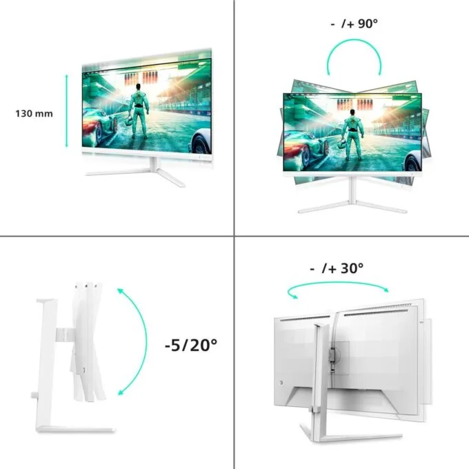 Philips Evnia 27M2N3500PA/69 - 27-inch QHD Fast IPS Gaming Monitor 240Hz/260Hz OC 0.3ms Speakers White — image 2