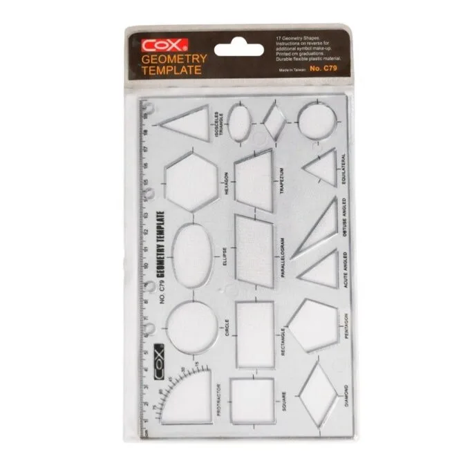 COX GEOMETRY SHAPES TEMPLATE STENCIL — image 1