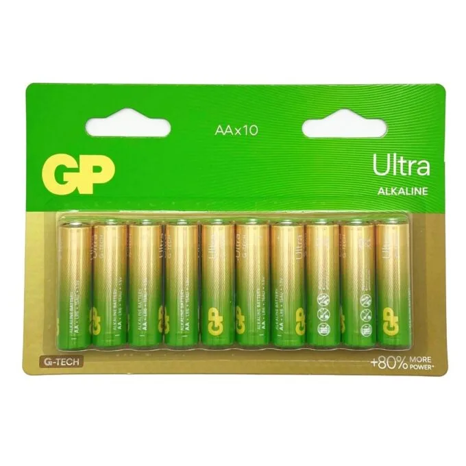 GP AA ULTRA ALKALINE BATTERIES 10 PCS BLISTER — image 1