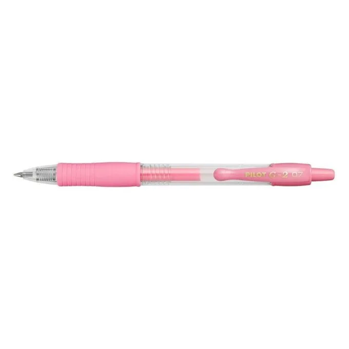 PILOT G-2 - GEL INK ROLLER - PASTEL PINK - MEDIUM TIP (0.7MM) — image 1