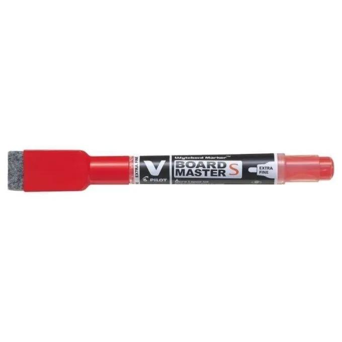 PILOT V-BOARD MASTER S MARKER WITH ERASER - BEGREEN ULTRA FINE TIP RED — image 1