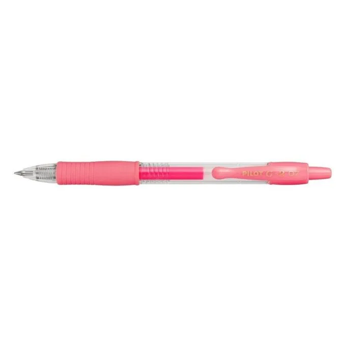 PILOT G-2 - GEL INK ROLLER - NEON RED - MEDIUM TIP (0.7MM) — image 1