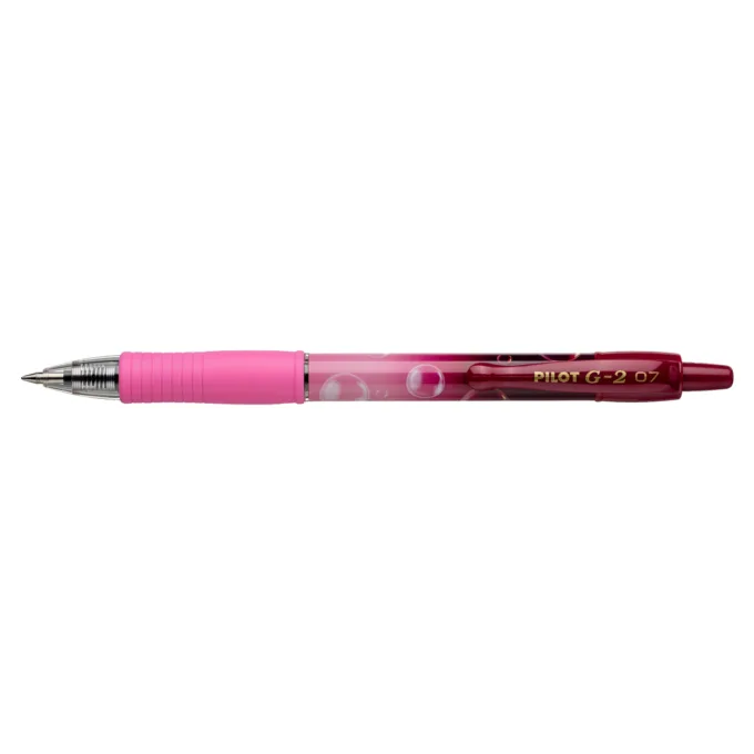 PILOT G-2 - BUBBLE GEL INK ROLLER - BLUE - MEDIUM TIP (0.7MM) PINK GRADIENT — image 1
