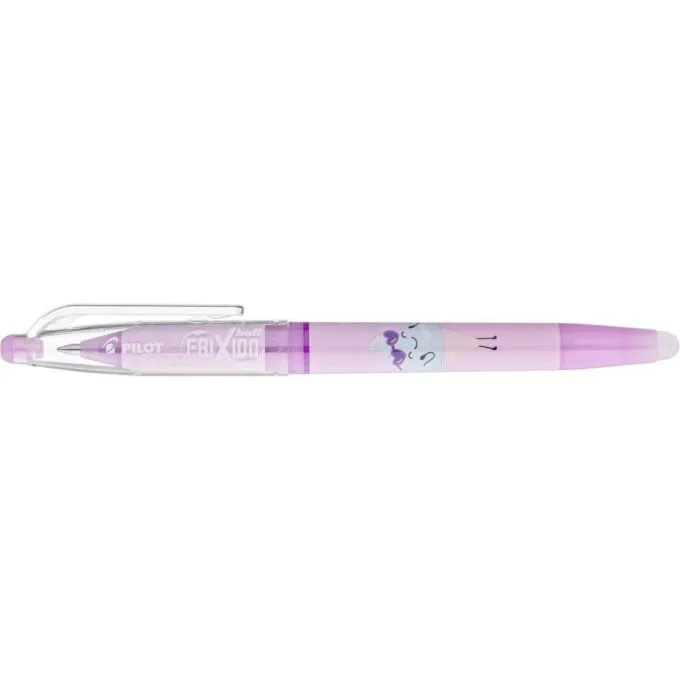 PILOT FRIXION BALL FANCY POOL PARTY 26 ICE CREAM SOFT PINK BODY - GEL INK ROLLER - VIOLET INK - MEDIUM TIP (0.7MM) — image 1