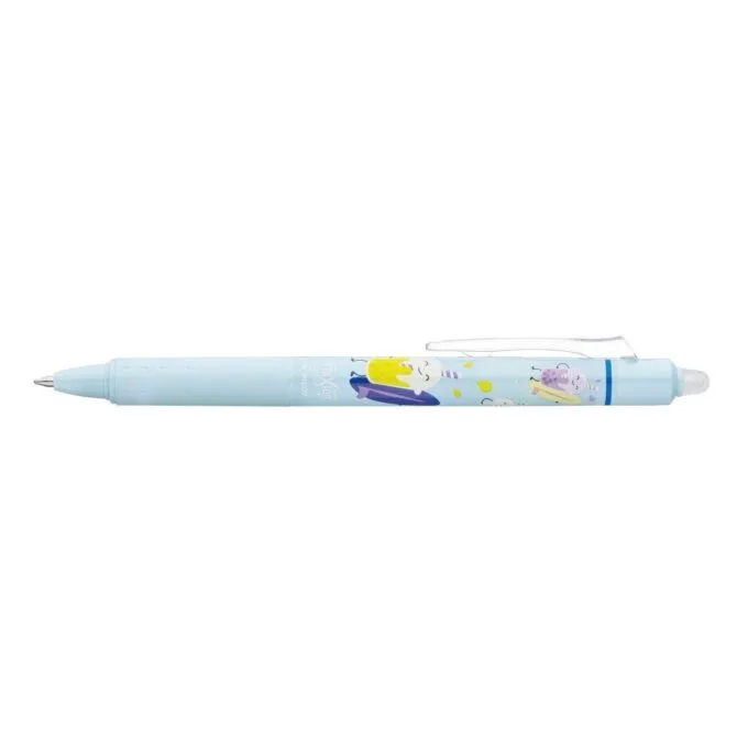 PILOT FRIXION CLICKER FANCY POOL PARTY 26 BUBBLE TEA SOFT BLUE BODY R.BALL 0.7MM BLUE INK — image 1