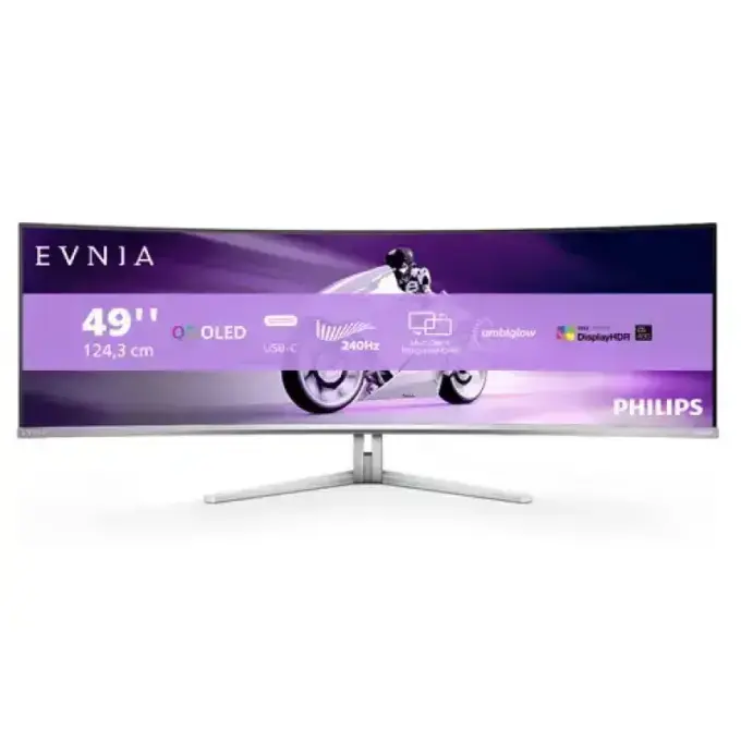Philips Evnia 49M2C8900/27 49-inch QD-OLED Curved Gaming Monitor – 5120×¹⁴⁴⁰, 240Hz, 0.03ms, White — image 1