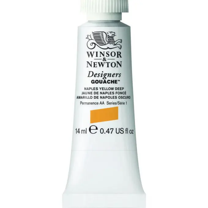 W&N DESIGNERS GOUACHE 14ML TBE NAPLES YELLOW DEEP — image 1