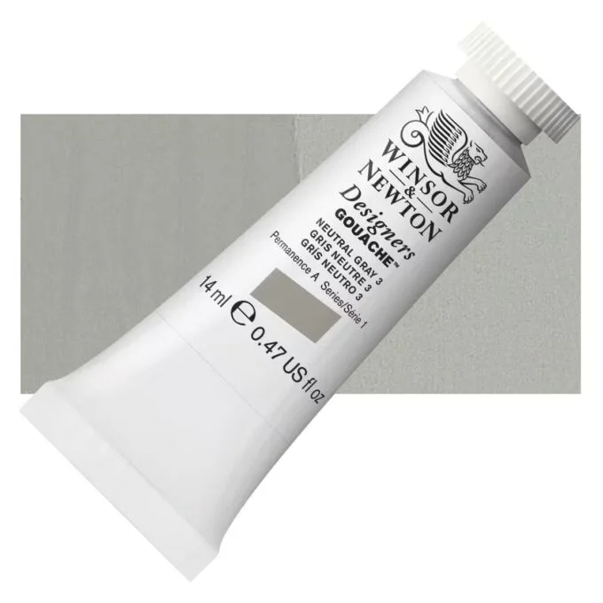 W&N DESIGNERS GOUACHE 14ML TBE NEUTRAL GREY NO3 — image 1