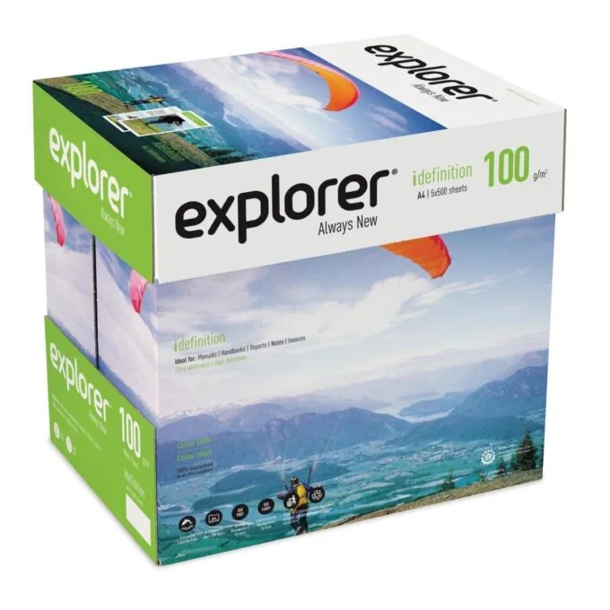 EXPLORER I-DEFINITION COPY PAPER A4 100 GSM 500 SHEETS — image 1