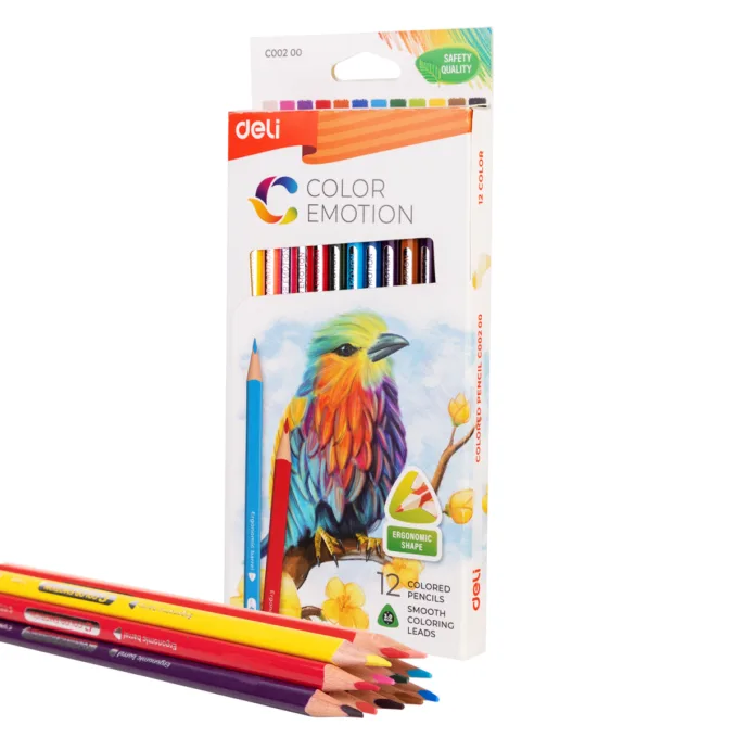 DELI COLOUR EMOTION PENCIL BOX 12PCS — image 1