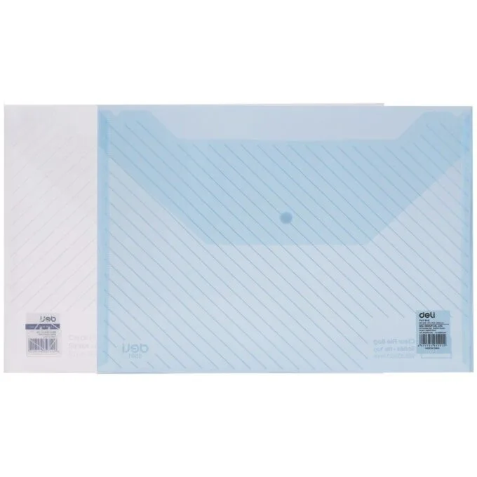DELI FILE BAG SNAP A4 2C TRANSLUCENT — image 1