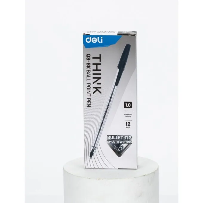 DELI BALL POINT PEN 1.0MM BLACK — image 1
