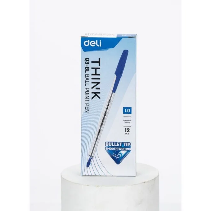 DELI BALL POINT PEN 1.0MM BLUE — image 1