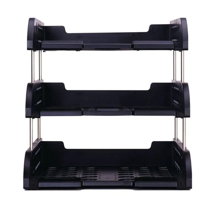 DELI FILE TRAY 3-TIER - BLACK — image 1