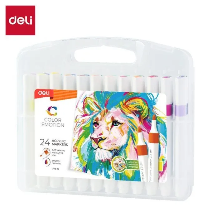 DELI ACRYLIC MARKER 24 COLOURS SET — image 1