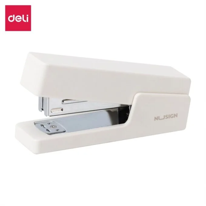 DELI NUSIGN STAPLER 20 SHEETS 24/6 & 26/6 WHITE — image 1
