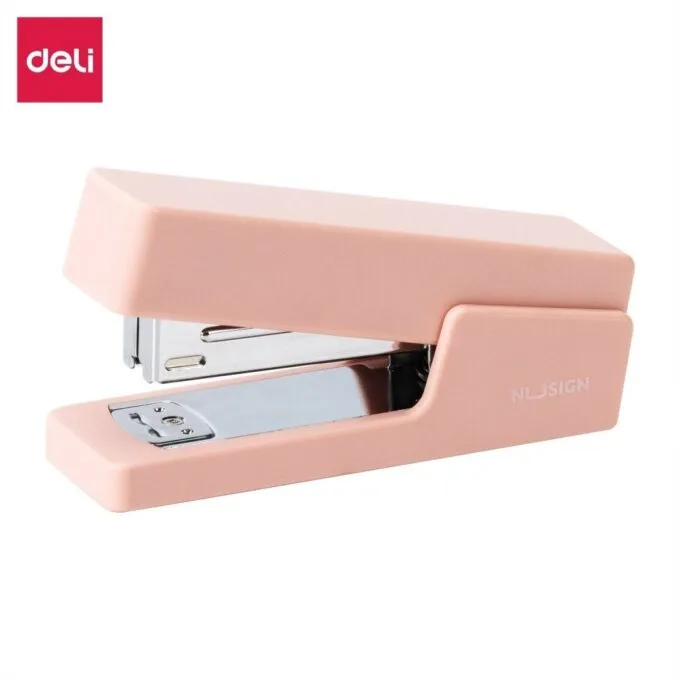 DELI NUSIGN STAPLER 20 SHEETS 24/6 & 26/6 PINK — image 1