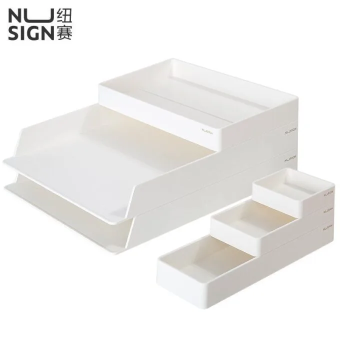 DELI NUSIGN DESK ORGANIZER WHITE 6 COMP — image 1