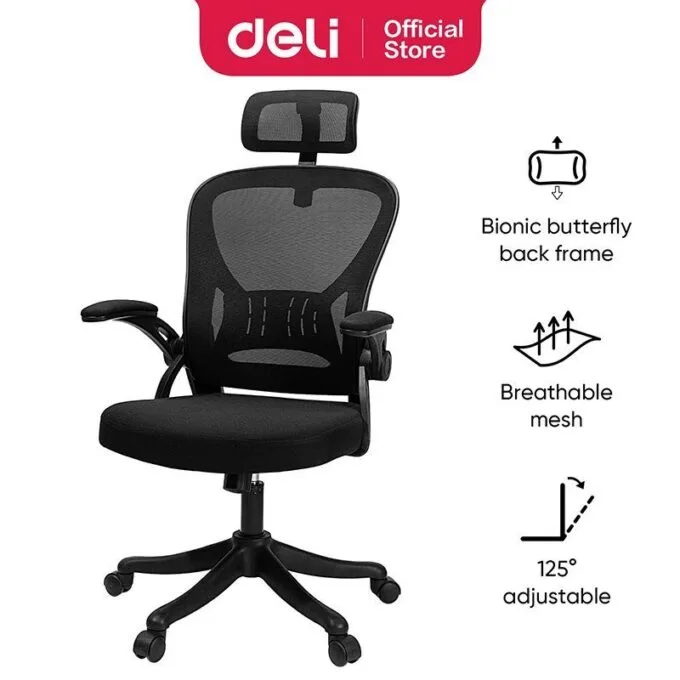 DELI EXECUTIVE CHAIR 64.5X62.5X98.5-180CM BLACK — image 1