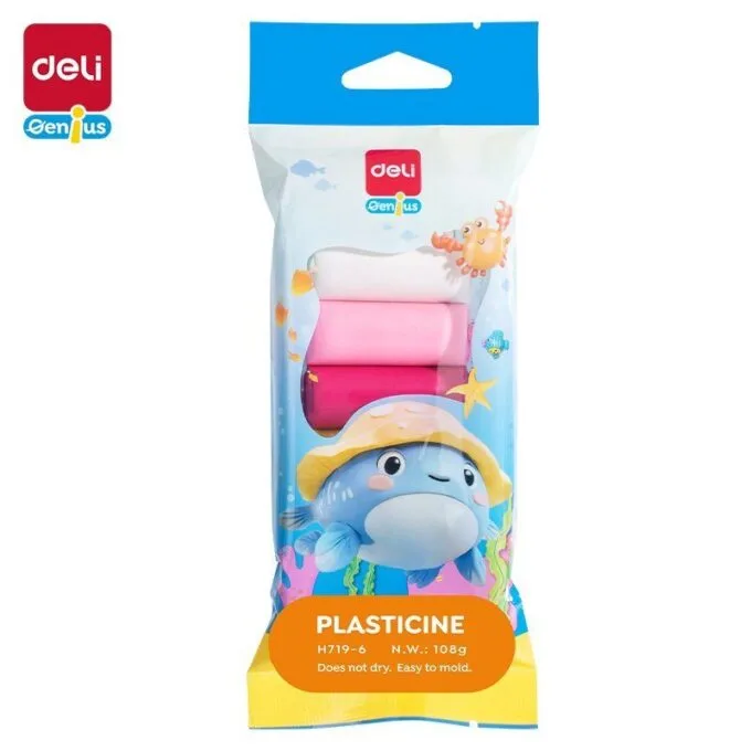 DELI GENIUS PLASTICINE 6 COLOURS — image 1