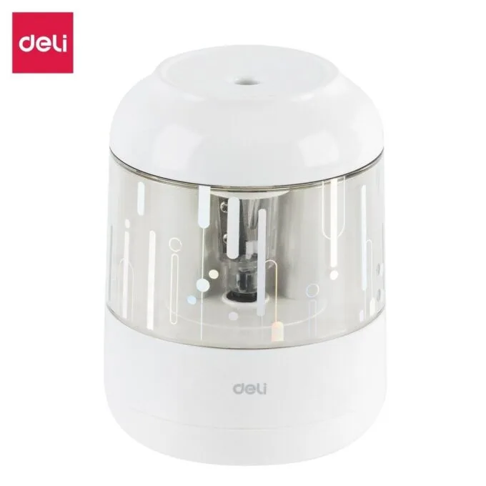 DELI ELECTRIC PENCIL SHARPENER 6.9-8MM WHITE — image 1