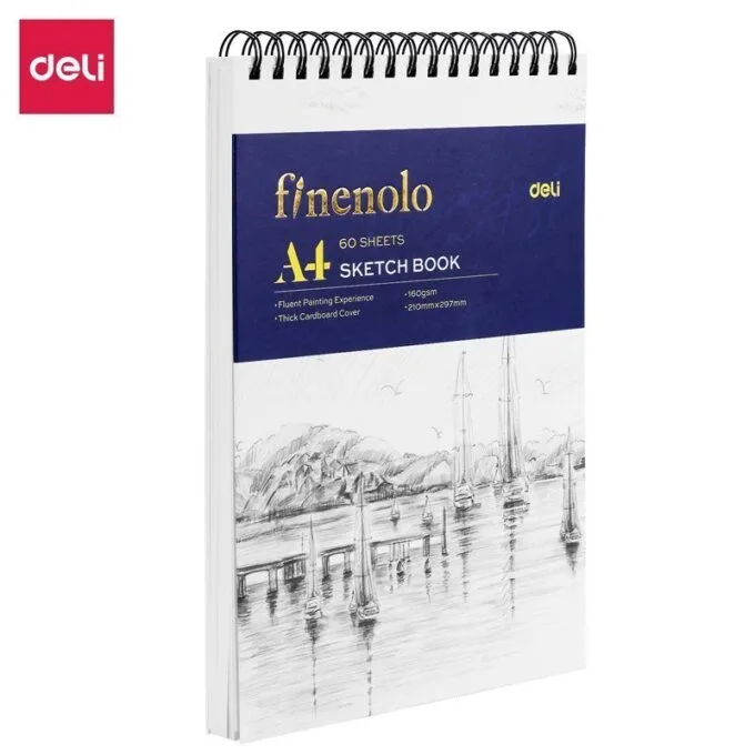 DELI SPIRAL SKETCH BOOK A4 160G 60SHEETS — image 1