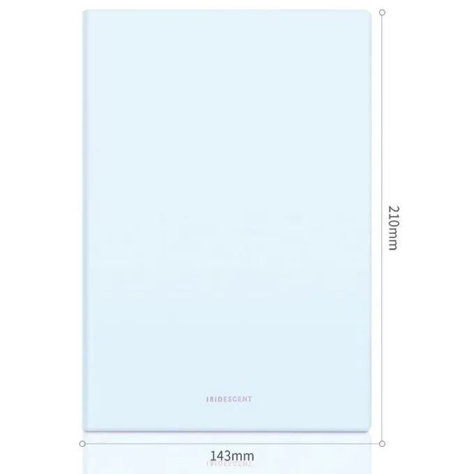 DELI LEATHER COVER SQUARED NOTEBOOK A5 96 SHEETS 80 GSM - BLUE — image 1
