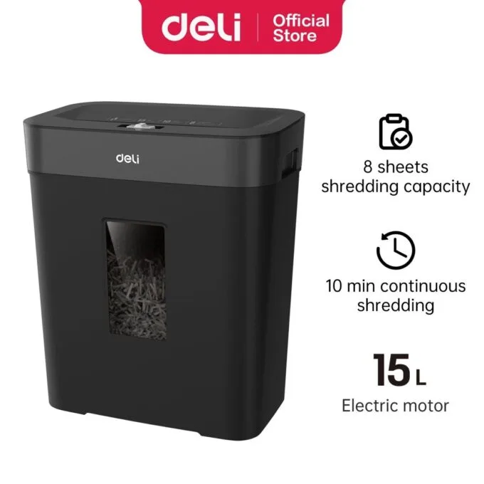 DELI PAPER SHREDDER 8 SHEETS S4 15 LTR — image 1