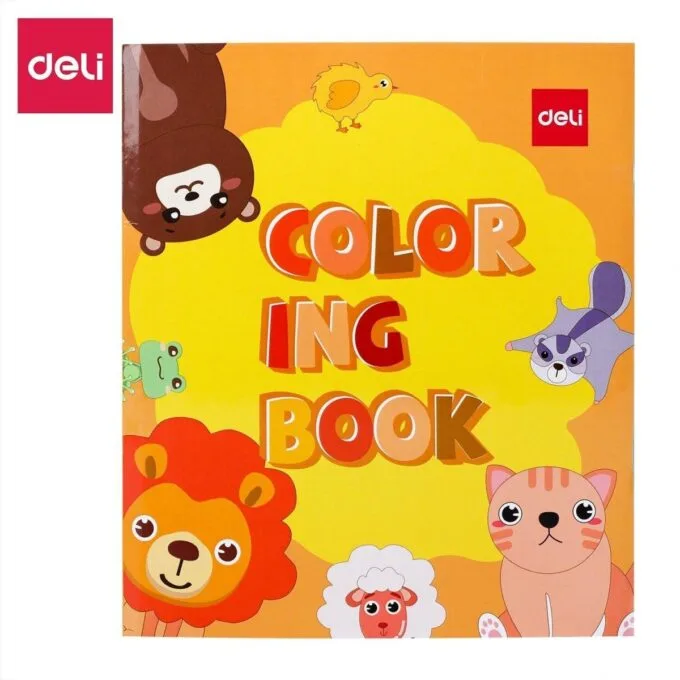 DELI COLOURING BOOK ASSORTED 210X180MM 12SHEETS — image 1