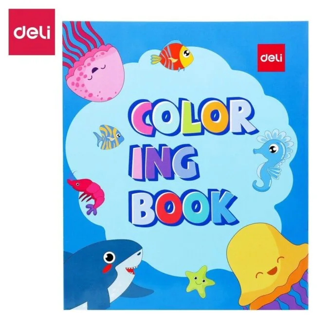 DELI COLOURING BOOK ASSORTED 210X180MM 12SHEETS — image 1