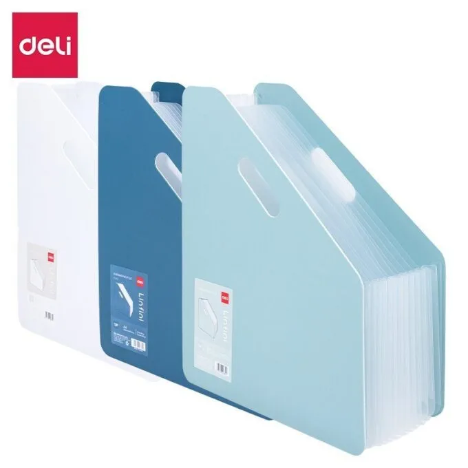 DELI LINFINI EXPANDING FILE A4 13P 3C ASSORTED — image 1