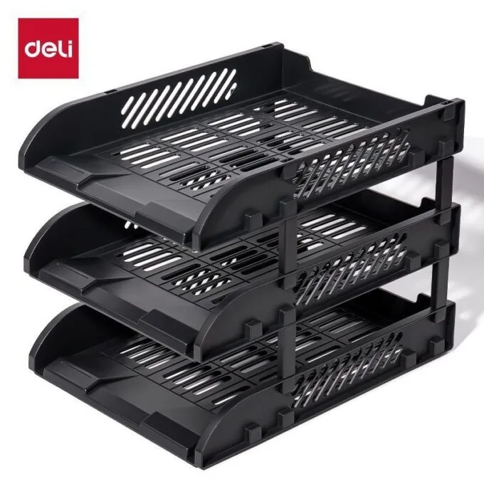 DELI FILE TRAY 3-TIER - BLACK — image 1