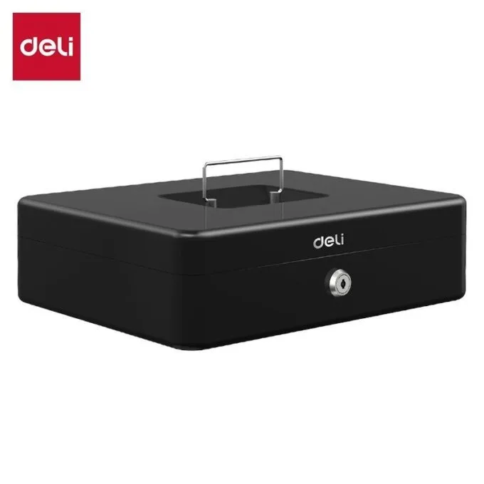 DELI CASH BOX 8.5X30X24CM BLACK — image 1