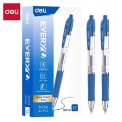 DELI BALL POINT PEN RETRACTABLE 0.7MM BLUE