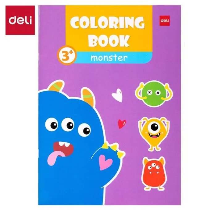 DELI COLOURING BOOK ASSORTED 210X297MM 8 SHEETS — image 1
