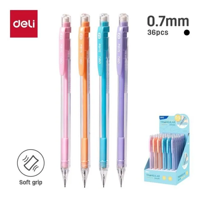 DELI MECHANICAL PENCIL 0.7MM 36 PCS DISPLAY — image 1
