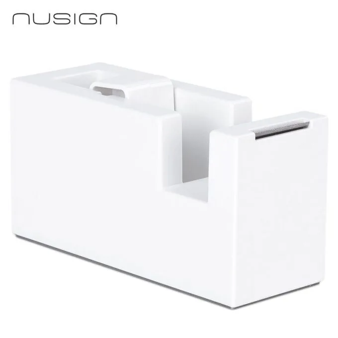 DELI NUSIGN TAPE DISPENSER 114X45X59MM WHITE — image 1