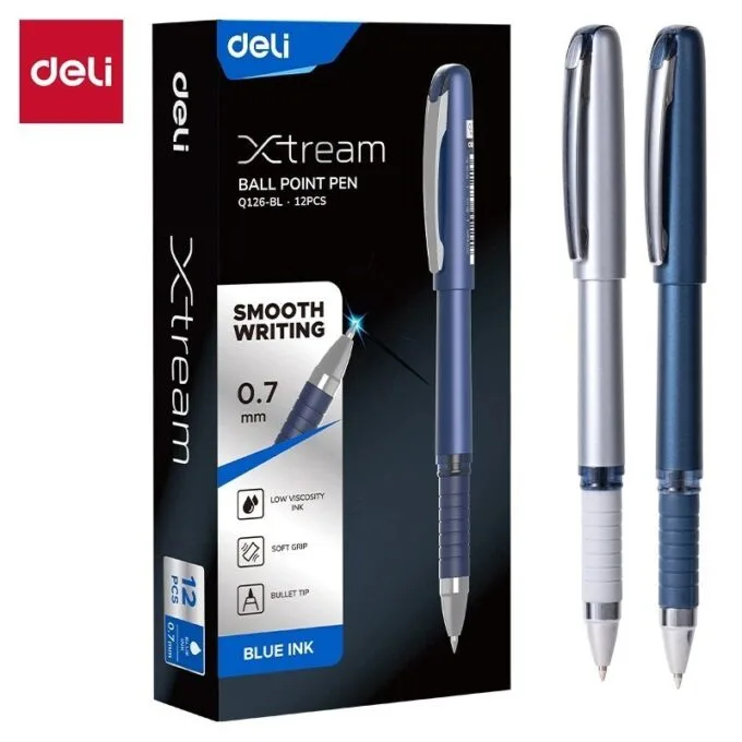 DELI BALLPOINT PEN 0.7MM BLUE INK — image 1