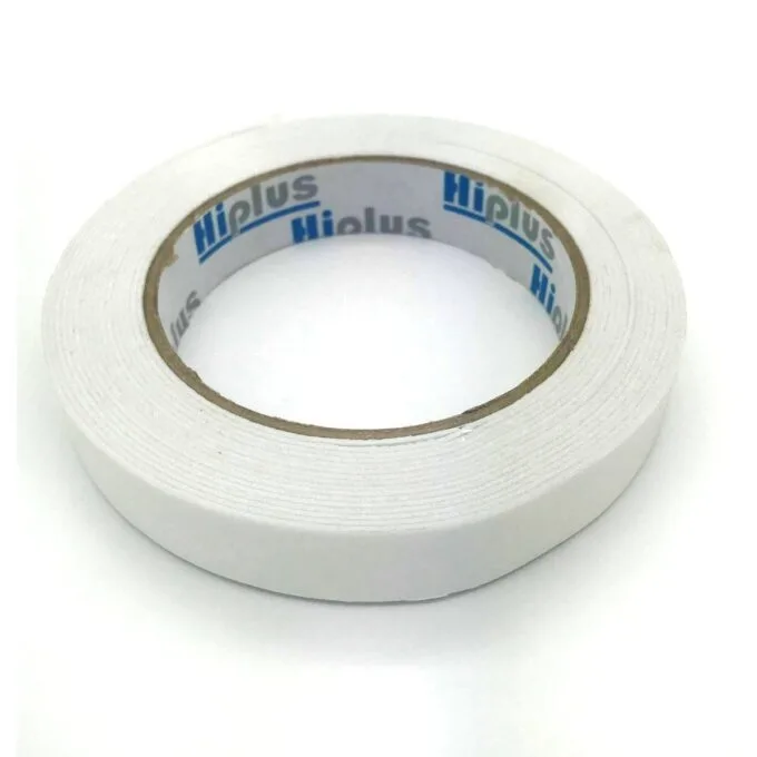 HIPLUS DOUBLE SIDE FOAM TAPE - 1.0MM X18MM X 5M White — image 1