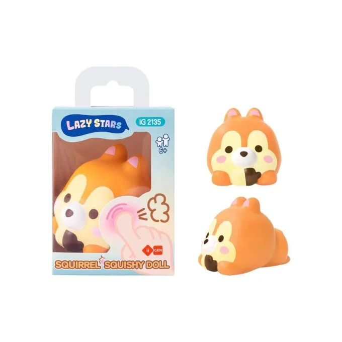 SQUISHY DOLL IN BOX SQUIRREL DESIGN — image 1