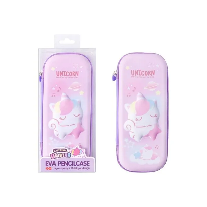 SQUISHY PENCIL CASE UNICORN DESIGN — image 1