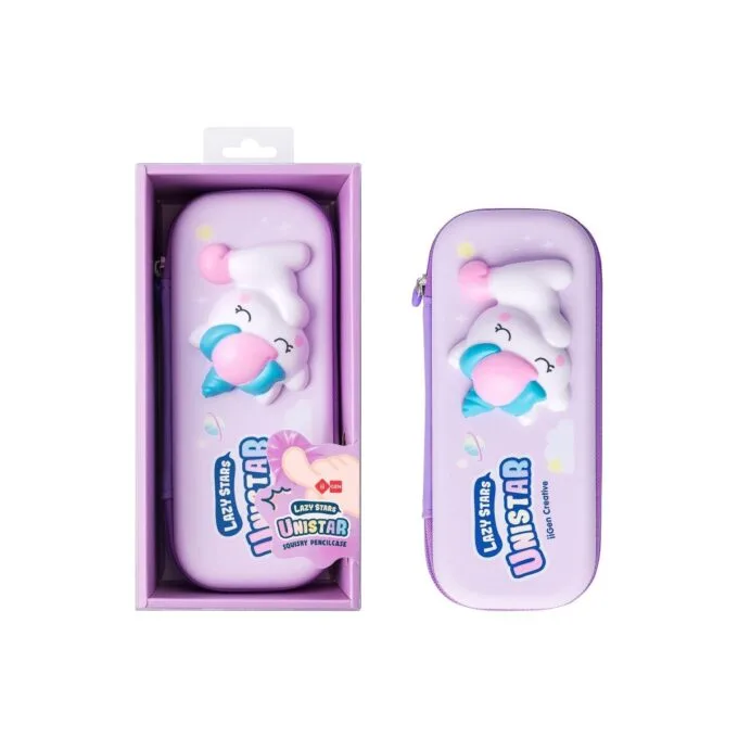 SQUISHY PENCIL CASE UNICORN DESIGN — image 1